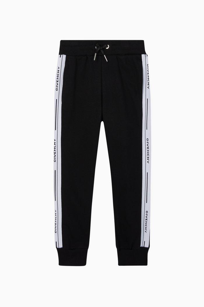 

Jacquard Logo Band Jersey Sweatpants, Black