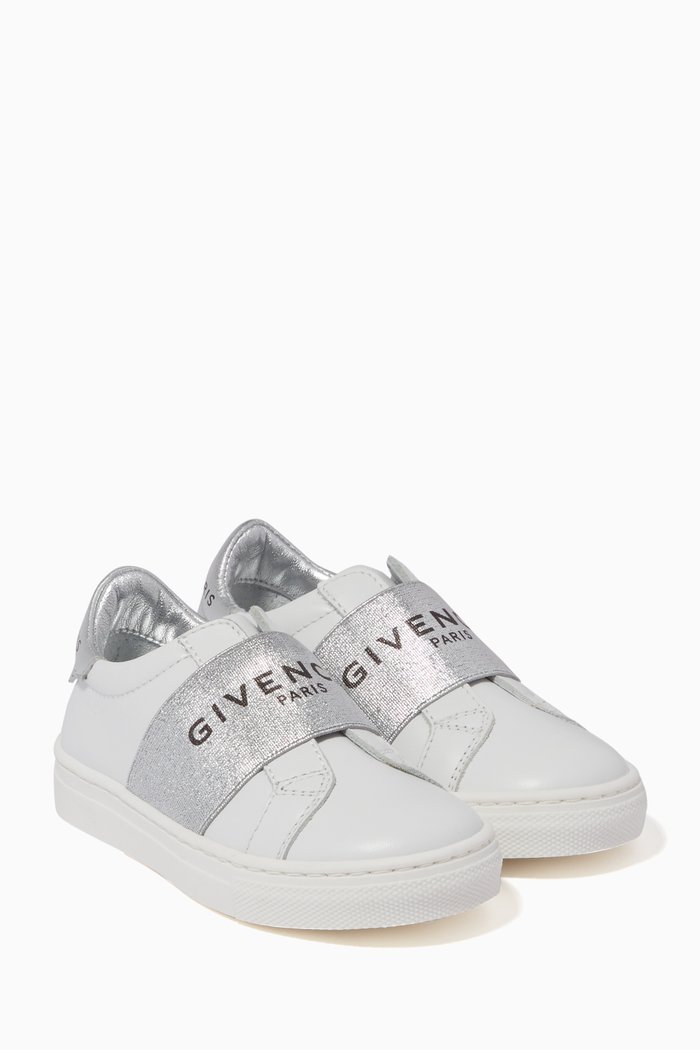 

Webbing Sneakers in Cow Leather, White