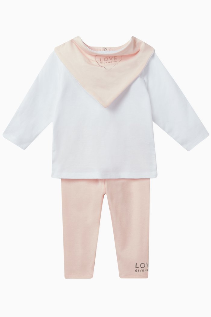 

"Love Givenchy" Cotton Jersey Set, Pink