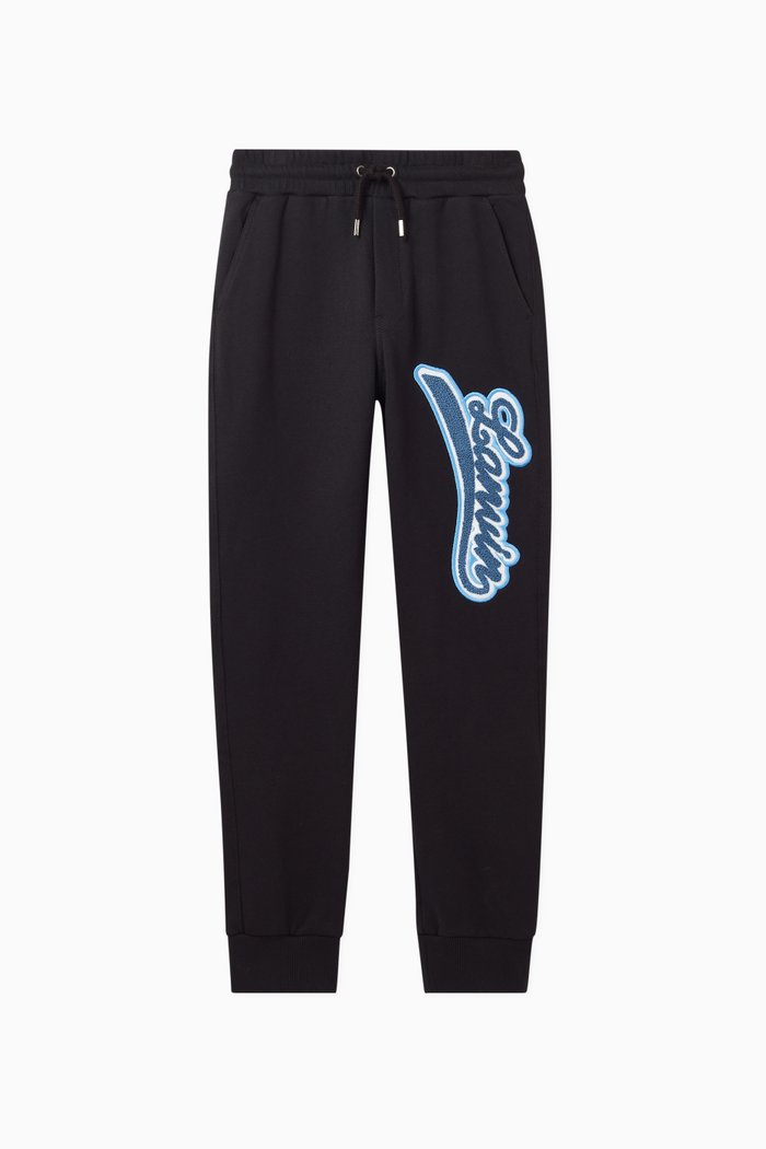 

Logo Patch Cotton Sweatpants, Black