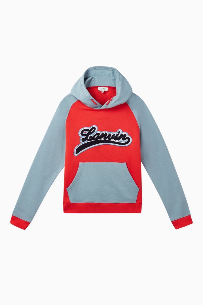 

Logo Patch Organic Cotton Hoodie, Red