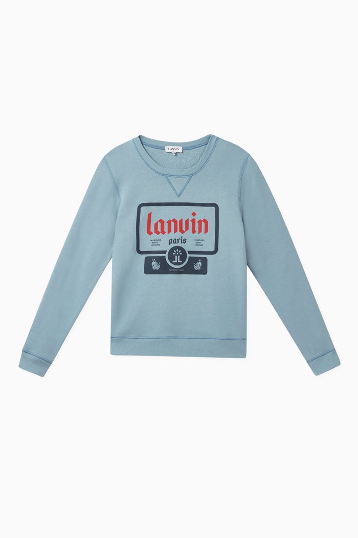 

Logo Organic Cotton Sweatshirt, Blue