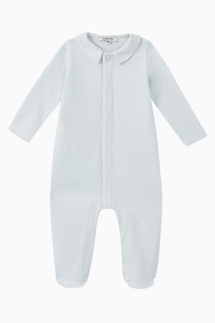 

Printed Cotton Sleepsuit, Blue