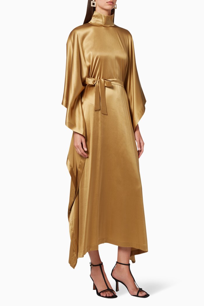 Odeon Satin Kaftan, Gold