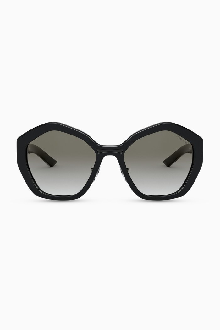 

Irregular Sunglasses in Acetate, Black