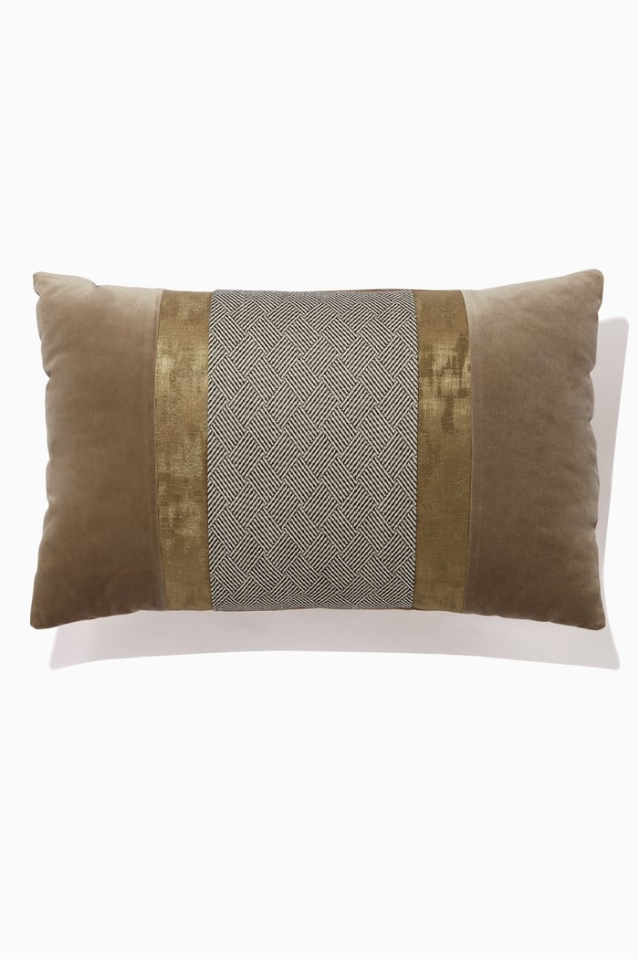 

Pattern Stripe Velvet Cushion, 60 x 40, Multicolour