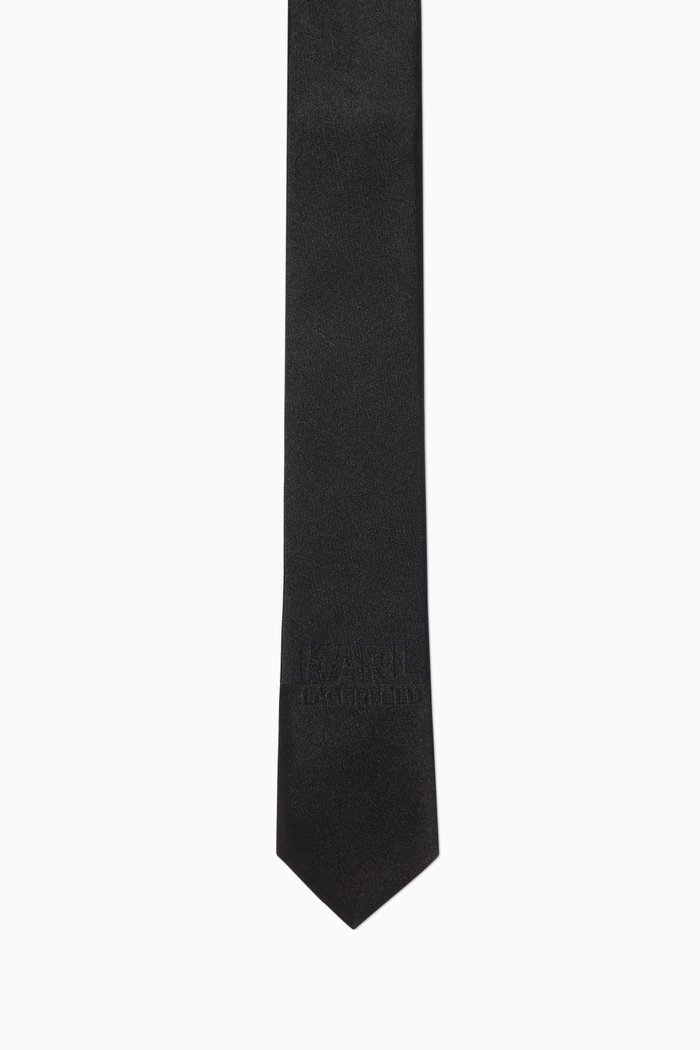 

Logo Tie in Silk, Black