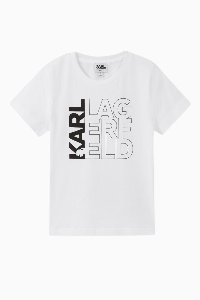 

KARL Logo Cotton T-Shirt, White