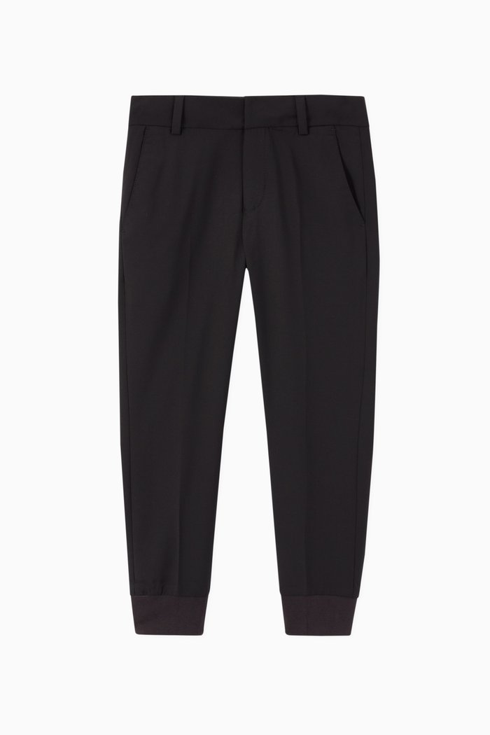 

Logo Wool Blend Pants, Black