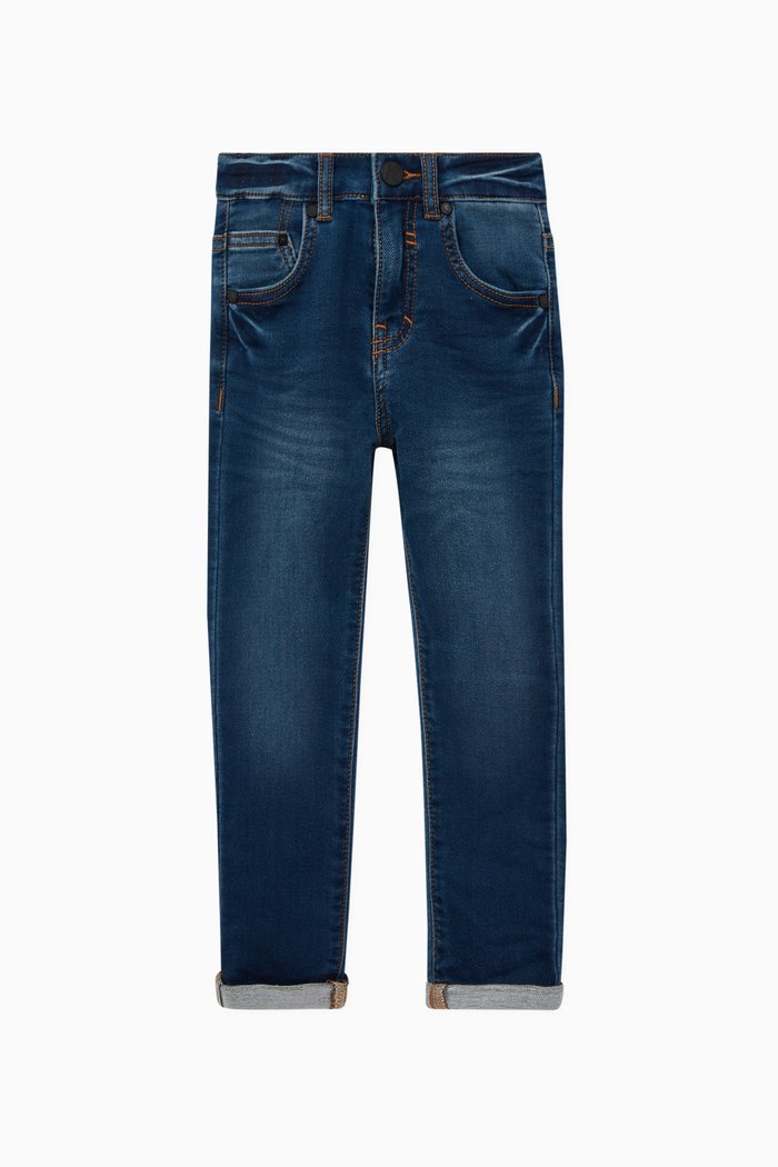 

Skinny Fit Mid-Rise Denim Jeans, Blue
