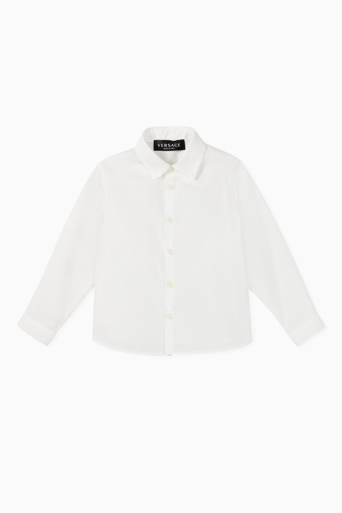 

GV Signature Cotton Poplin Shirt, White
