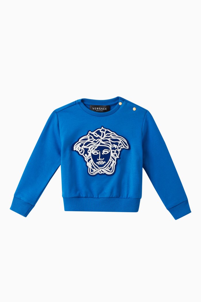 

Medusa Cotton Sweatshirt, Blue