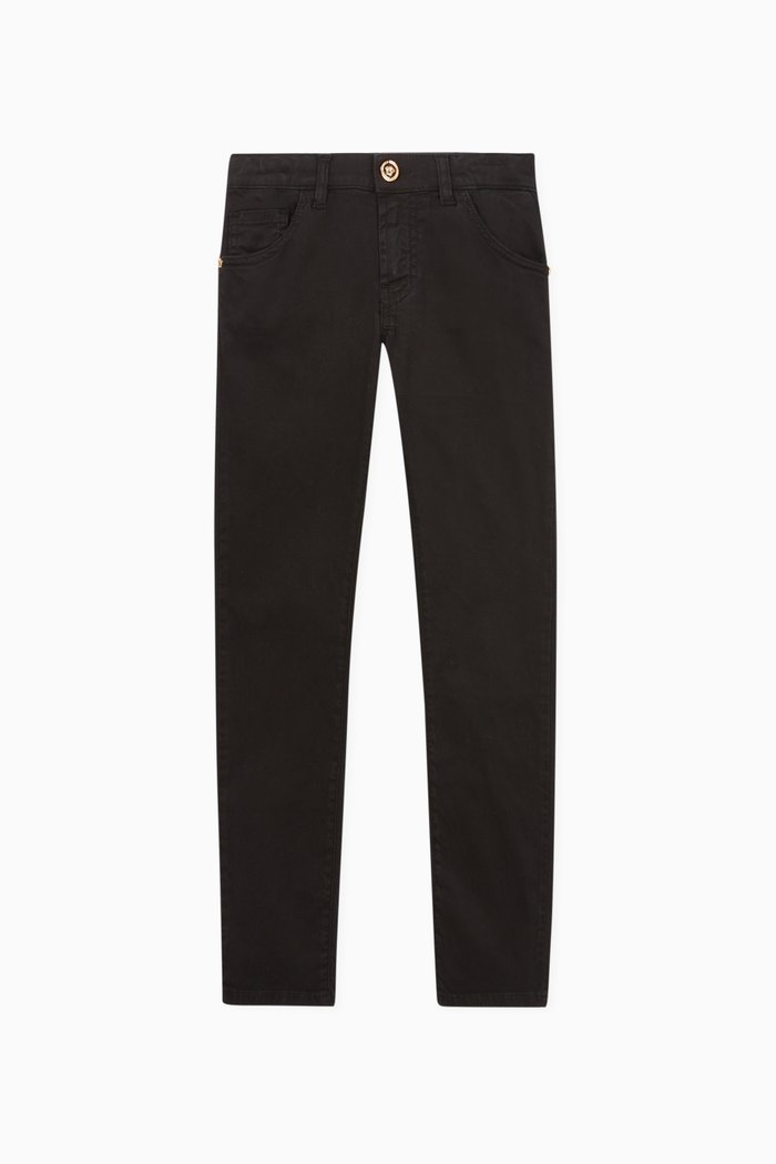 

Cotton Gabardine Jeans, Black