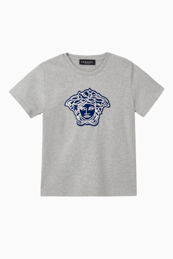 Medusa Cotton T-Shirt, Grey