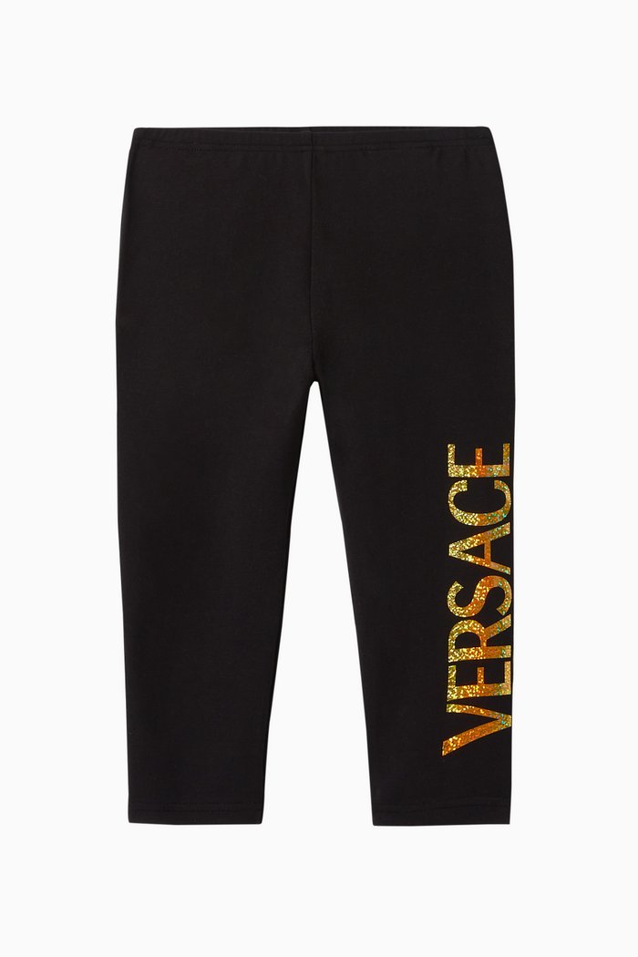 

Logo Cotton Leggings, Black