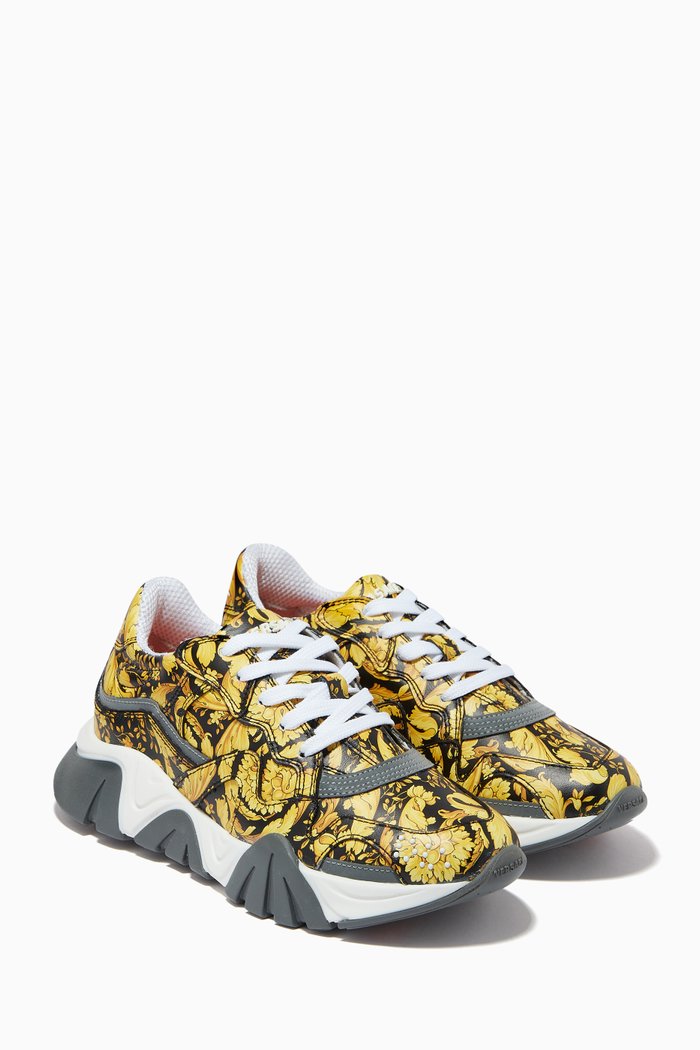 

Squalo Sneakers in Barocco Leather, Multicolour
