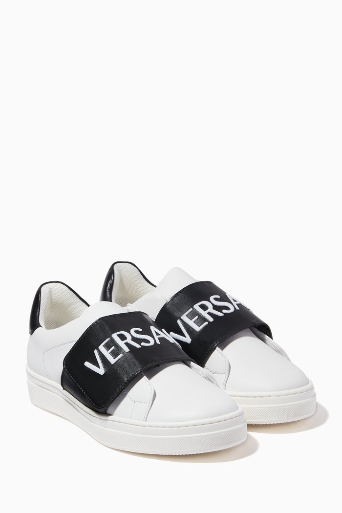

Logo Sneakers in Calf Leather, White