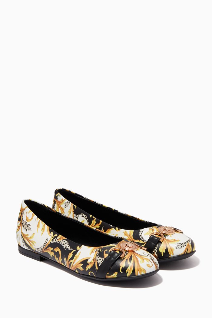 

Ballerina Shoes in Acanthus Calf Leather, Multicolour