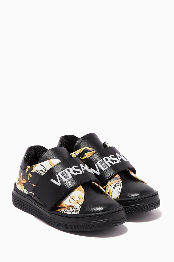 

Acanthus Sneakers in Calf Leather, Black