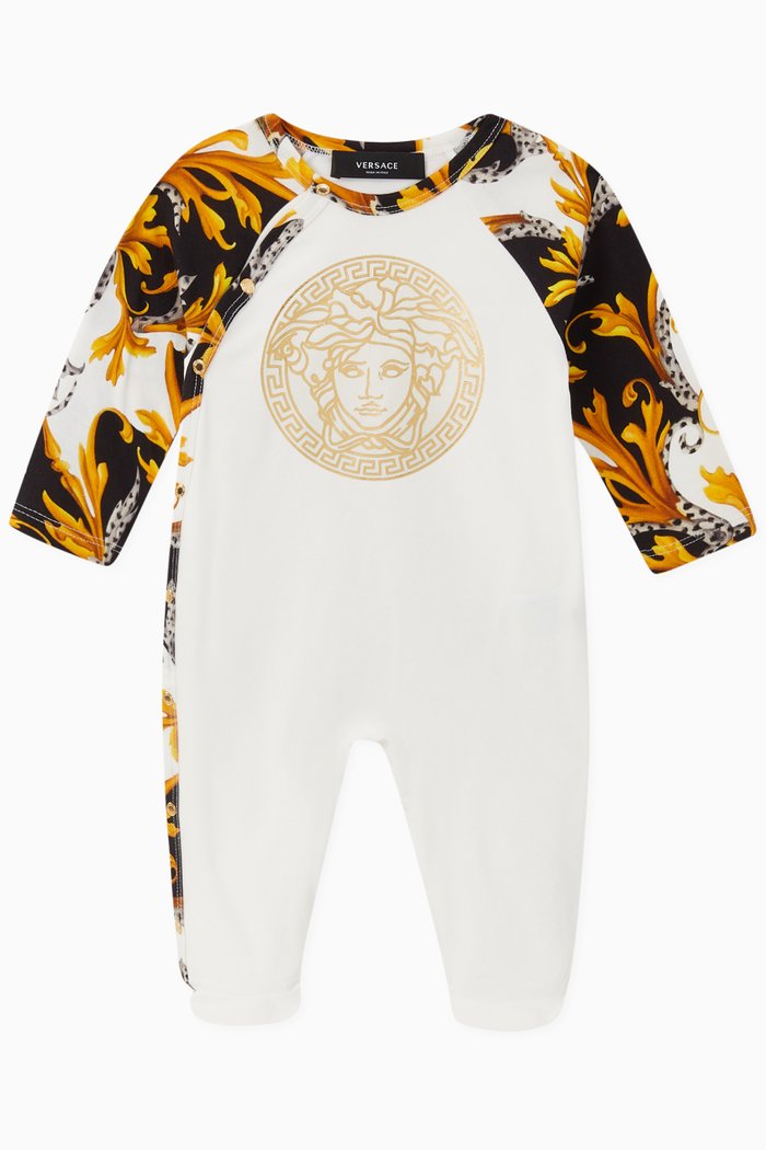 

Medusa & Acanthus Jersey Romper, White