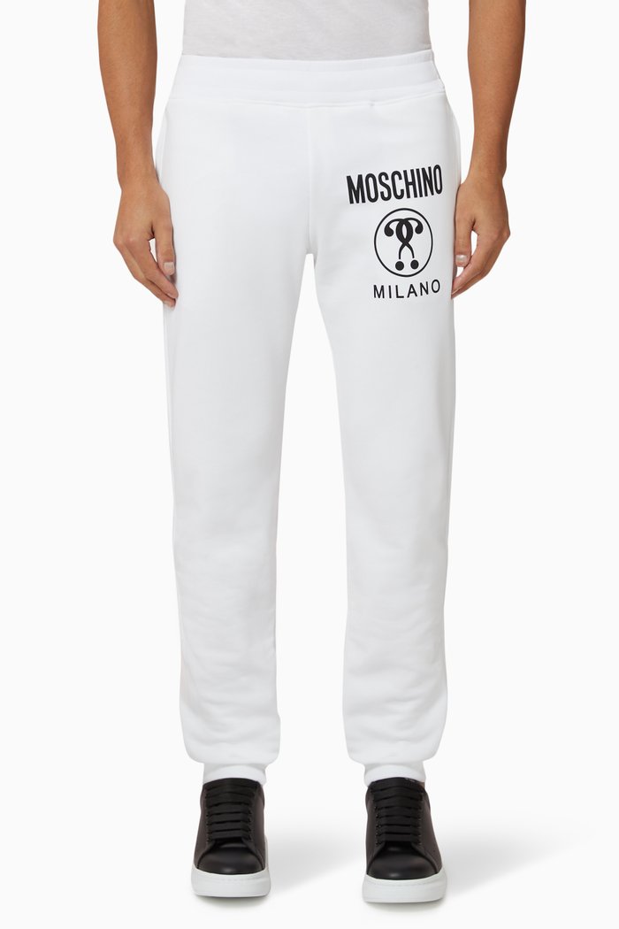 

Double Question Mark Logo Jogging Pants, White