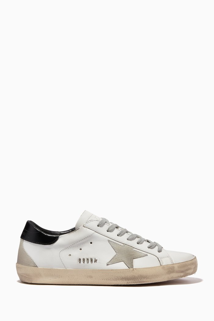 

Super-Star Sneakers in Leather & Suede Star, White