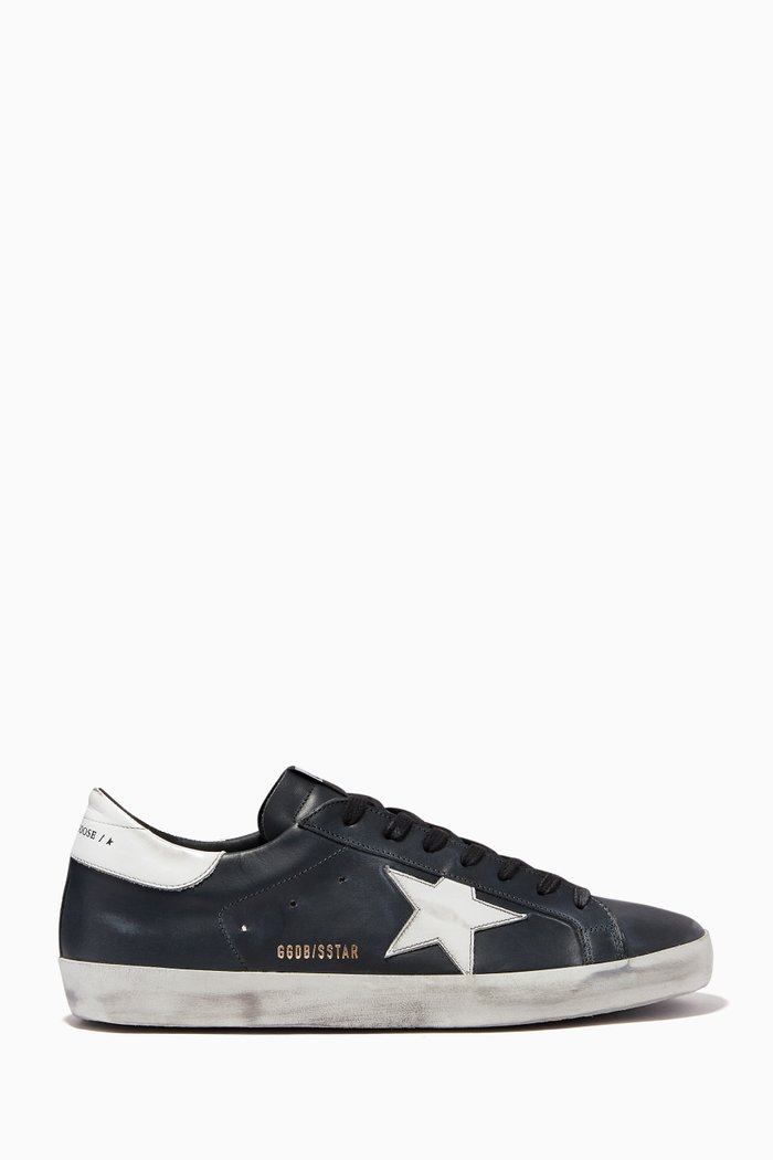 

Super-Star Sneakers in Cowhide Leather, Black