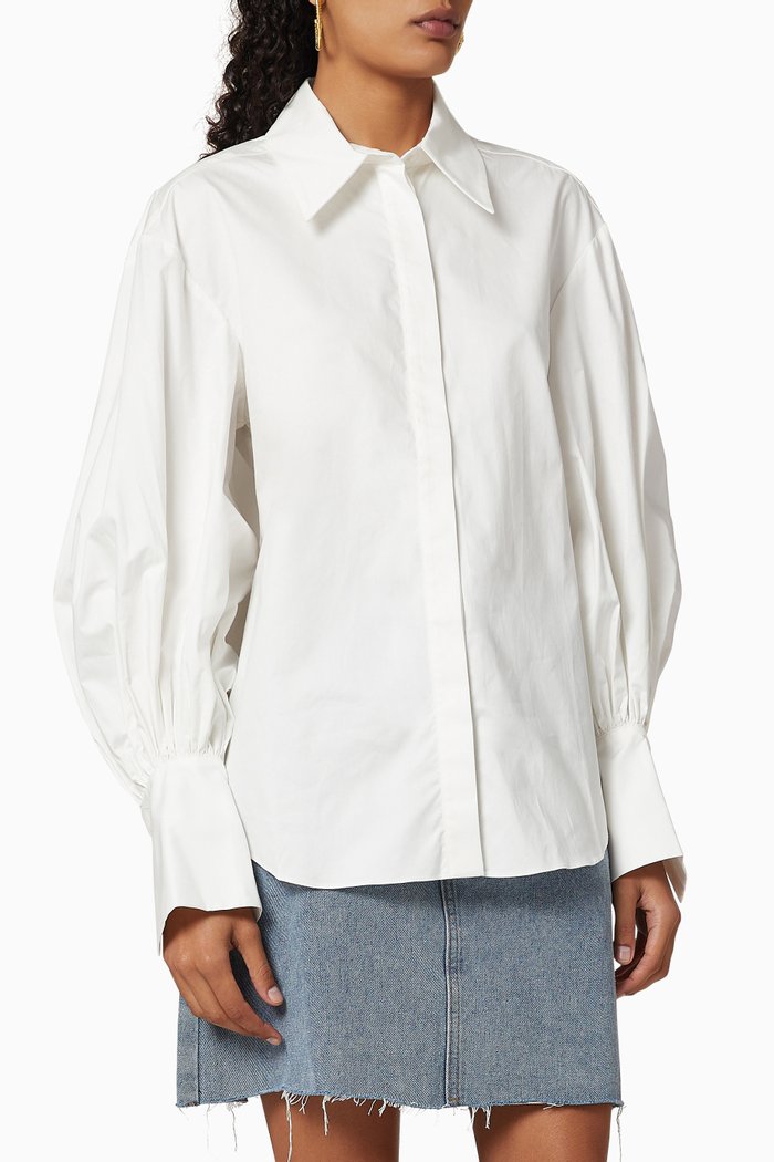

Grant Cotton Shirt, White