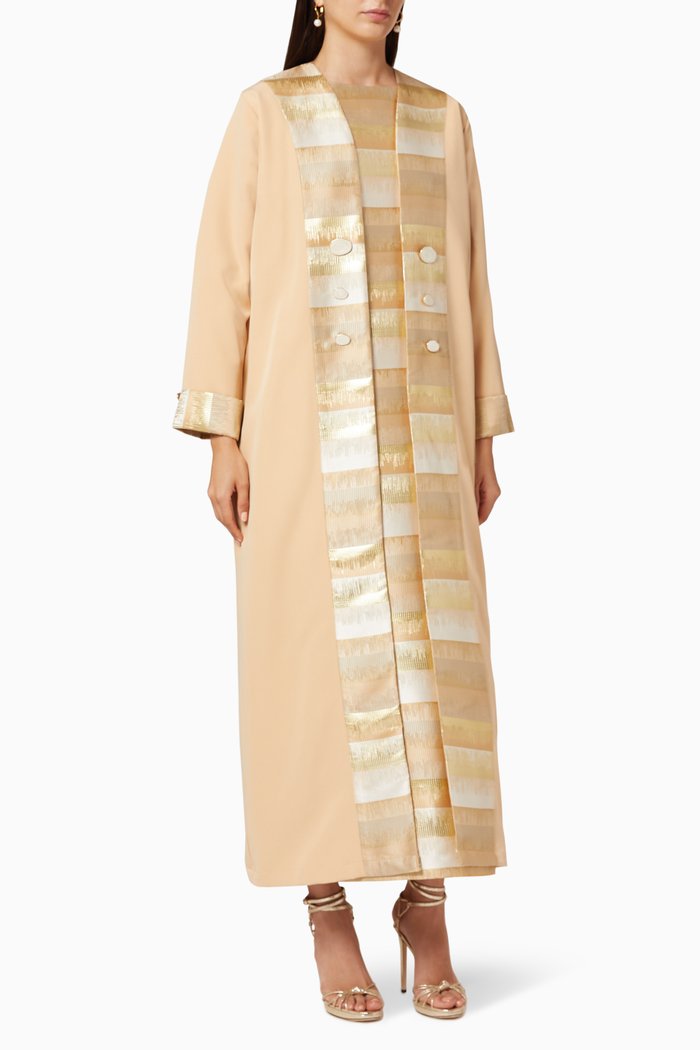 

Moonbeam Jacquard Abaya, Gold