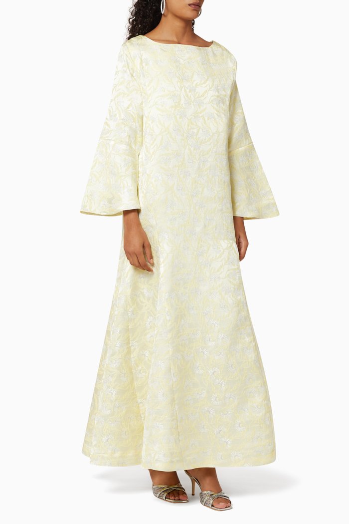 

Lemondrop Jacquard Dress, Yellow