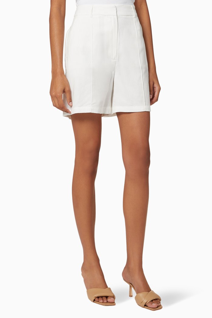 

Mila Linen Shorts, White