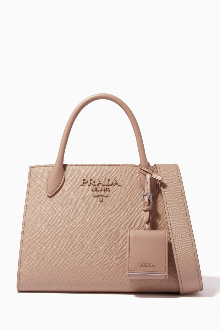 

Small Prada Monochrome Bag in Saffiano Leather, Pink