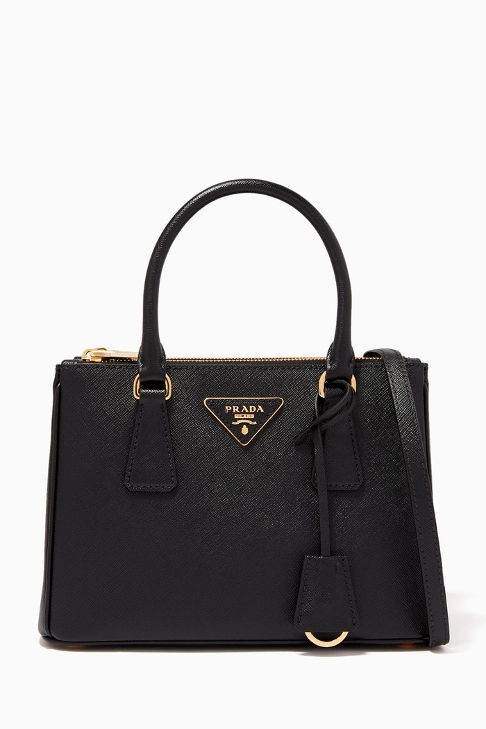 

Mini Prada Galleria Bag in Saffiano Leather, Black