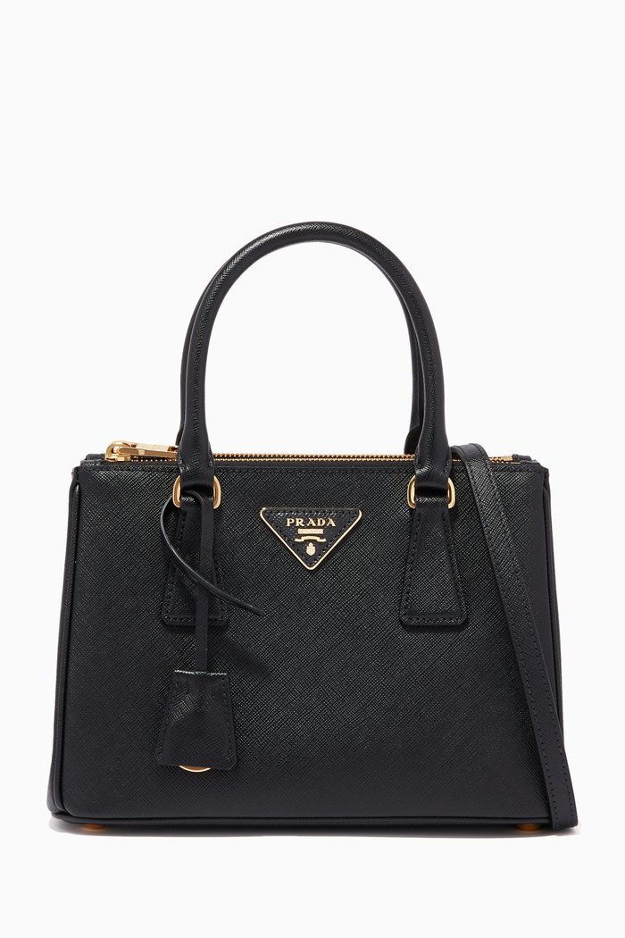 

Mini Prada Galleria Bag in Saffiano Leather, Black