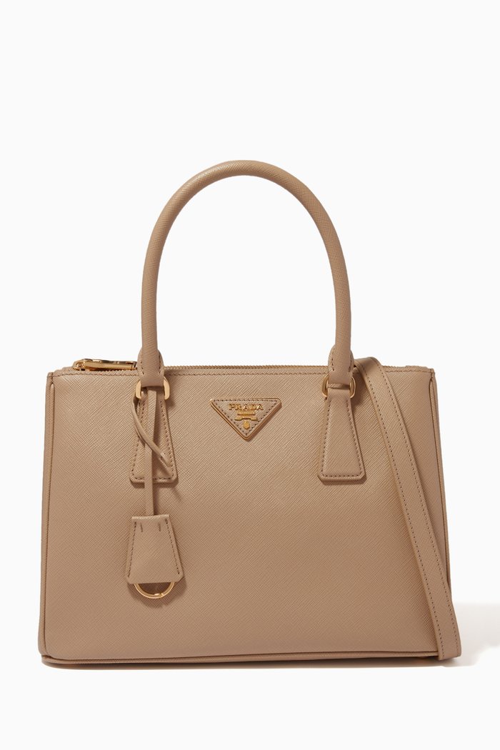 

Small Galleria Bag in Saffiano Leather, Neutral