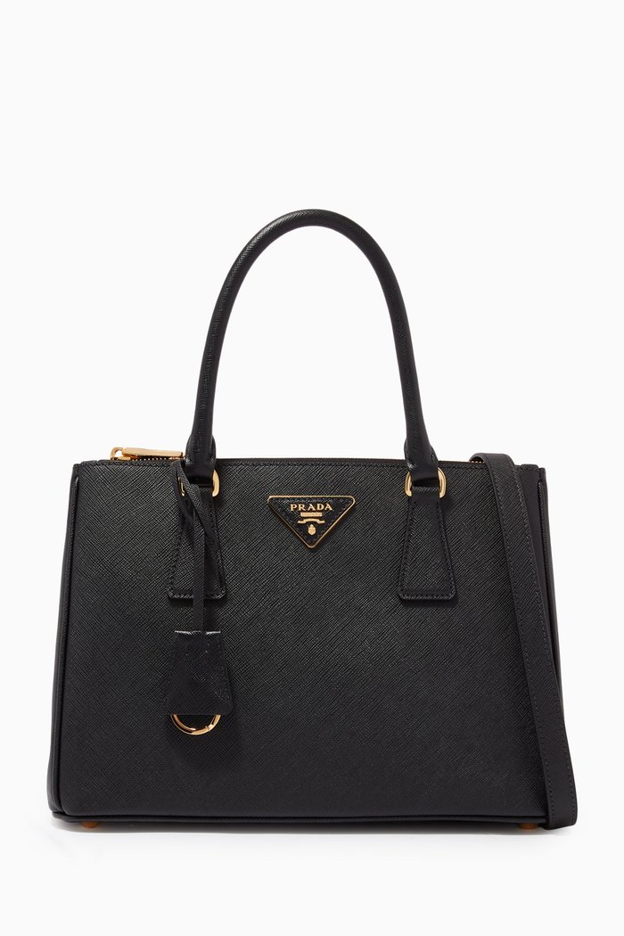 

Small Galleria Bag in Saffiano Leather, Black