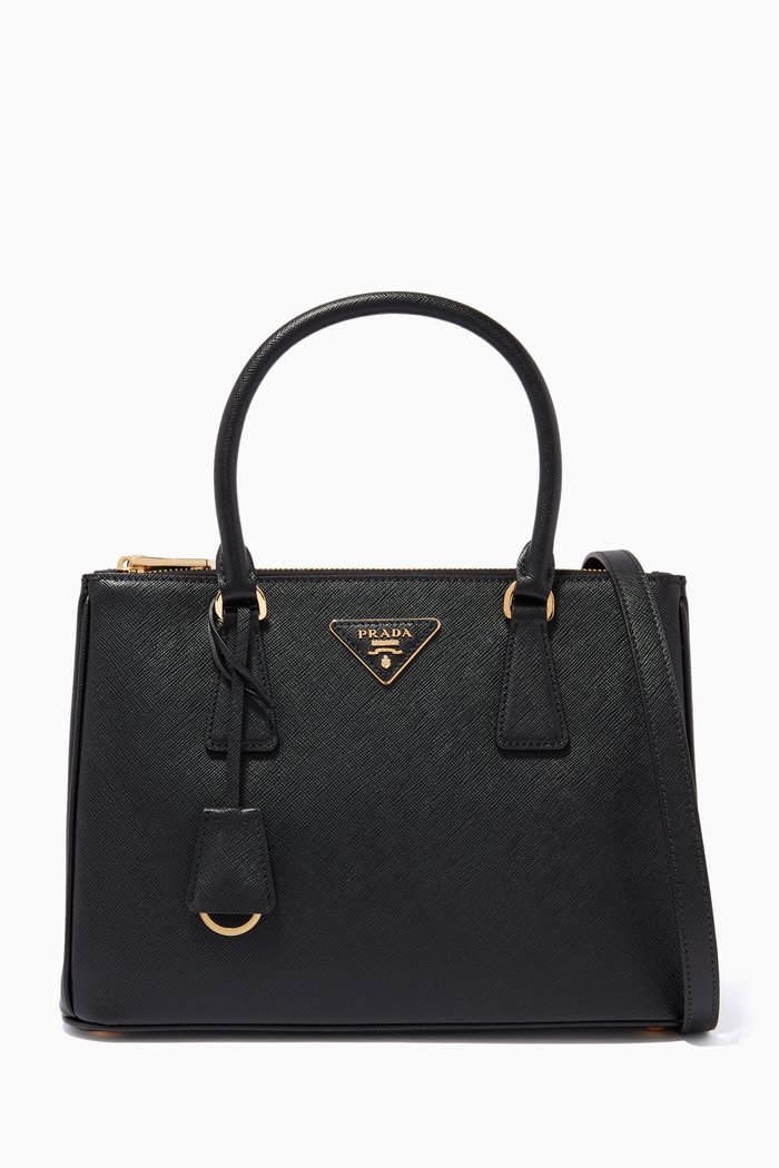 

Small Galleria Bag in Saffiano Leather, Black