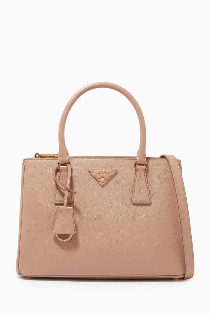 

Small Galleria Bag in Saffiano Leather, Neutral