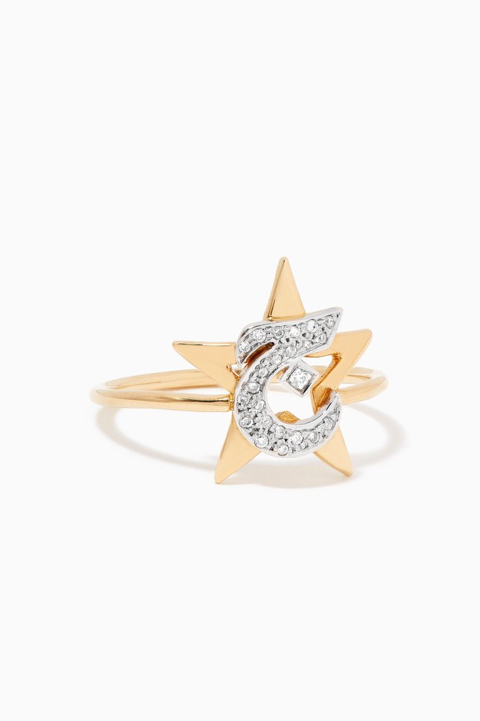 

Shine "J" Letter Diamond Ring in 18kt Yellow Gold