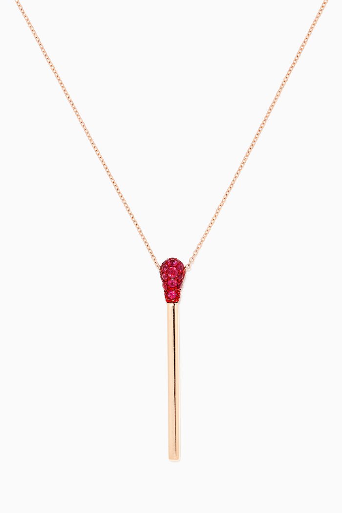 

Match Ruby Necklace in 18kt Rose Gold