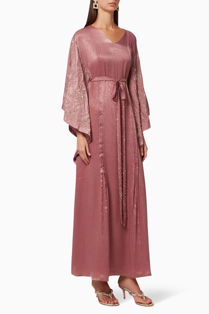 Ophelia Embroidered Kaftan, Pink