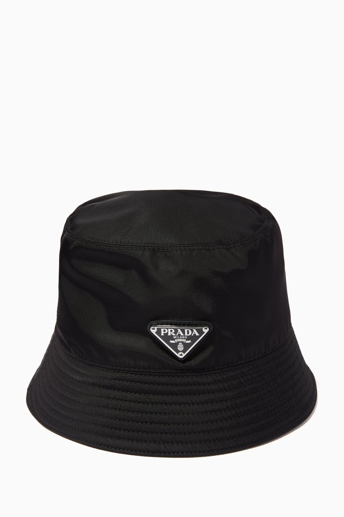 

Triangle Logo Bucket Hat in Nylon, Black