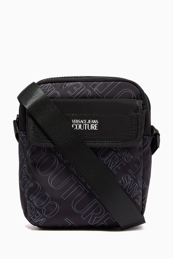 

Logo Crossbody Bag in Logomania Nylon, Black