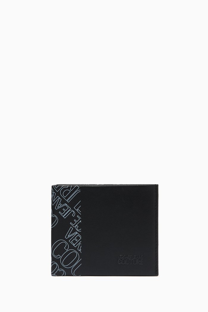 

Bi-Fold Wallet in Logomania Leather, Black