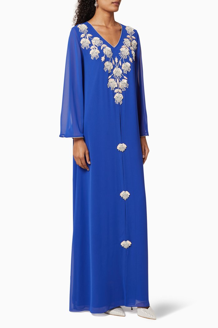

Sequin Embellished Kaftan, Blue