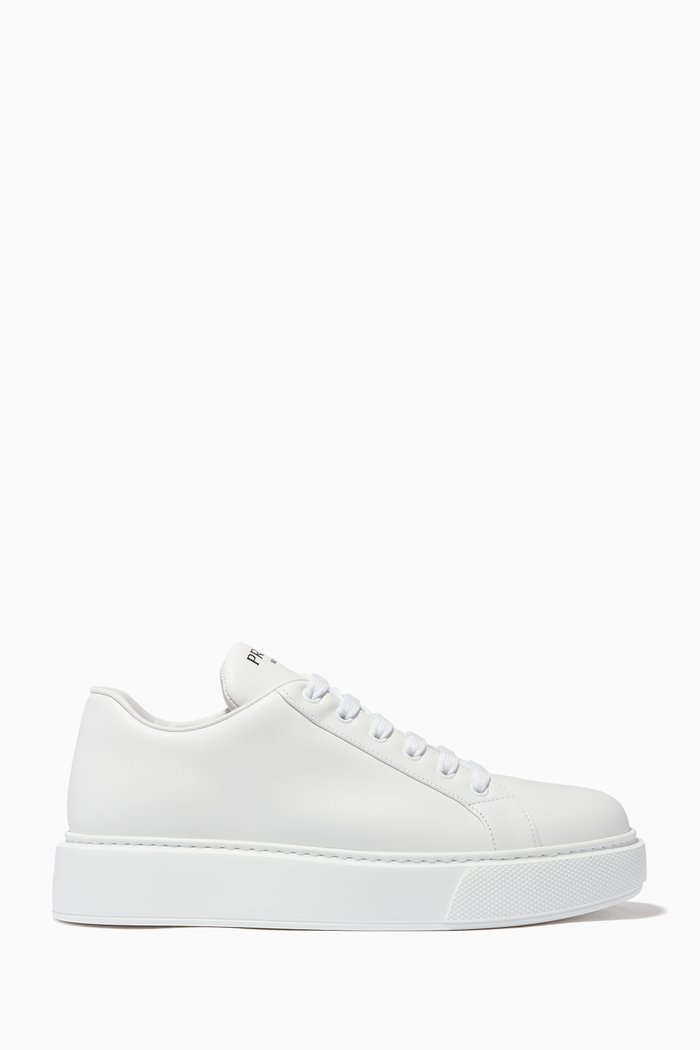 

Logo Sneakers in Calf Leather, White