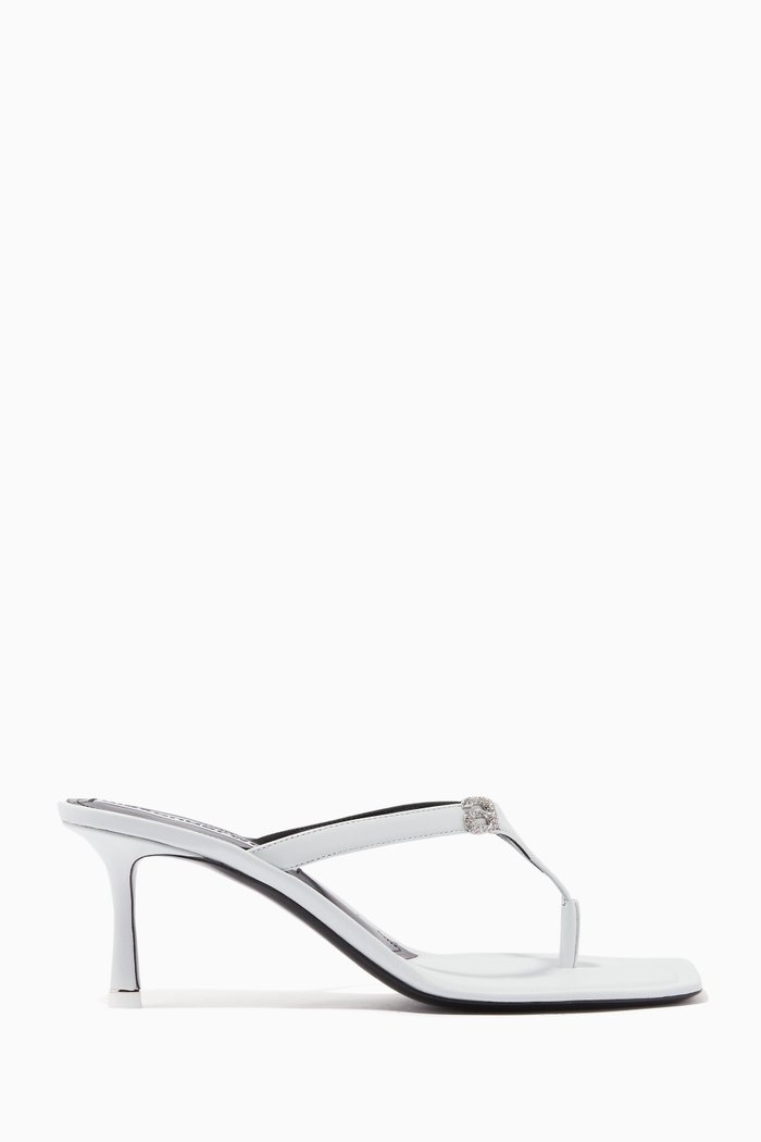 

Ivy 65 Thong Sandals in Leather, White