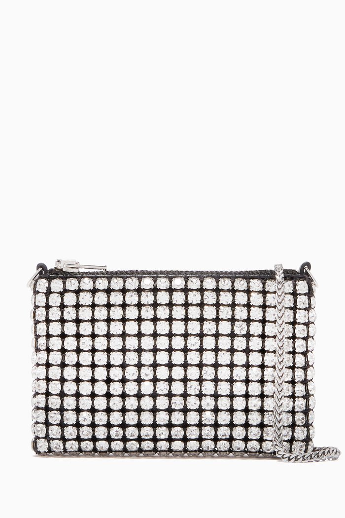 

Wangloc Nano Pouch with Rhinestones, White