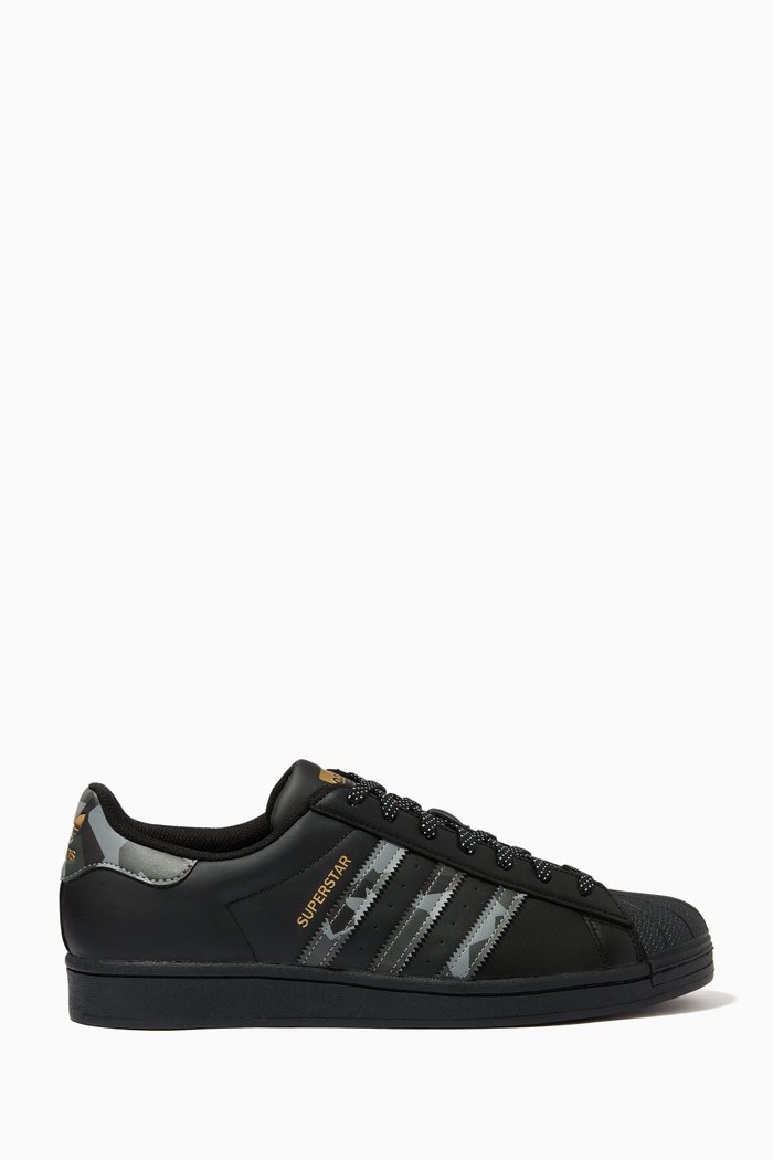 

Superstar Sneakers in Leather, Black