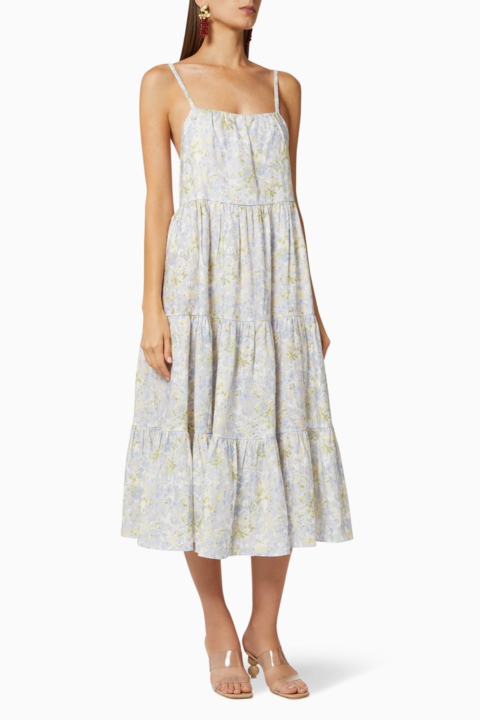 Floral Aftersun Dress, Blue